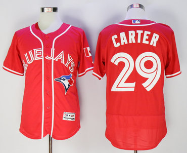 Blue Jays 29 Joe Carter Red Alternate Flexbase Jersey