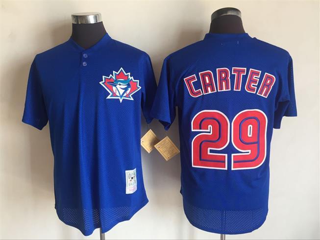 Blue Jays 29 Joe Carter 1997 Cooperstown Collection Batting Practice Jersey