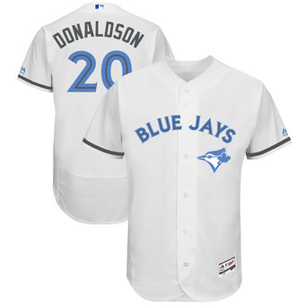 Men's Toronto Blue Jays Josh Donaldson Majestic White Father's Day FlexBase Jersey