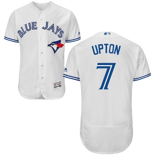 Blue Jays #7 B.J. Upton White Flexbase Authentic Collection Stitched MLB Jersey