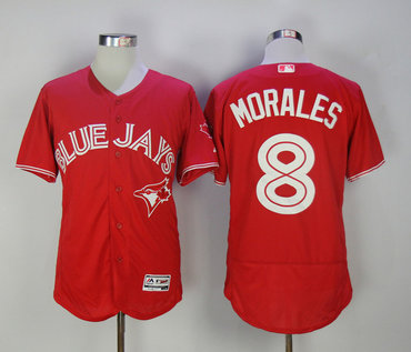 Blue Jays 8 Kendrys Morales Red Flexbase Jersey