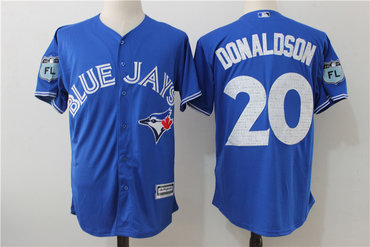 Blue Jays 20 Josh Donaldson Blue 2017 Spring Training Cool Base Jersey