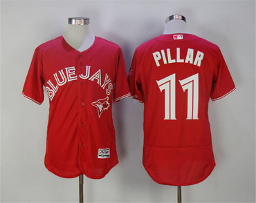 Blue Jays 11 Kevin Pillar Red 2017 Flexbase Jersey