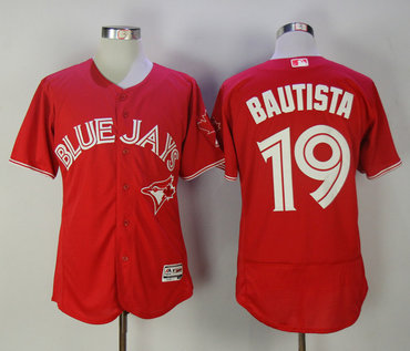 Blue Jays 19 Jose Bautista Red 2017 Flexbase Jersey