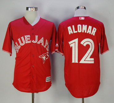 Blue Jays 12 Roberto Alomar Red 2017 Cool Base Jersey