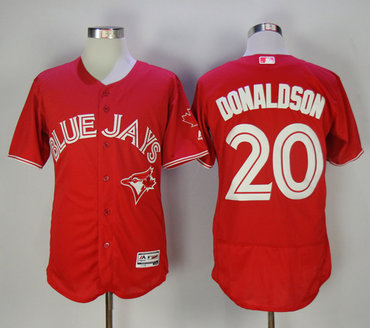 Blue Jays 20 Josh Donaldson Red 2017 Flexbase Jersey