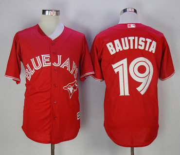 Blue Jays 19 Jose Bautista Red 2017 Cool Base Jersey