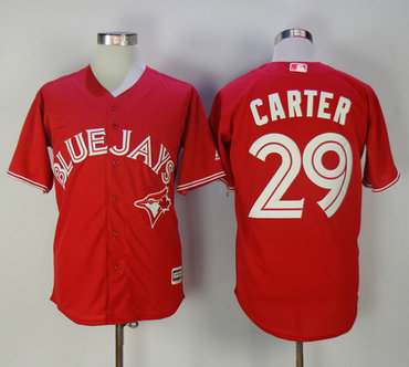 Blue Jays 29 Joe Carter Red 2017 Cool Base Jersey