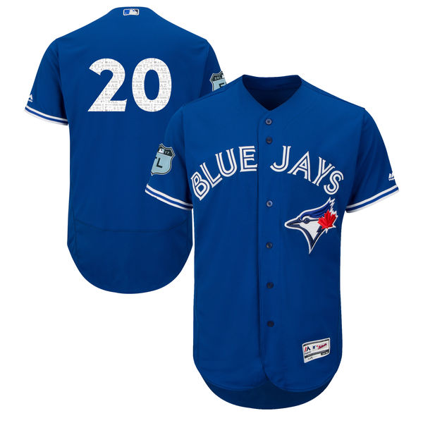 Blue Jays 20 Josh Donaldson Blue 2017 Spring Training Flexbase Jersey