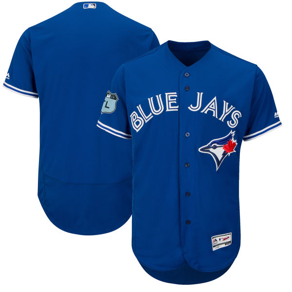 Blue Jays Blank Blue 2017 Spring Training Flexbase Jersey