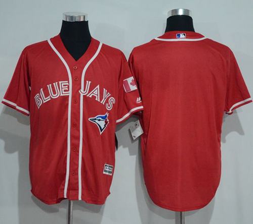 Blue Jays Blank Red New Cool Base Canada Day Stitched MLB Jersey