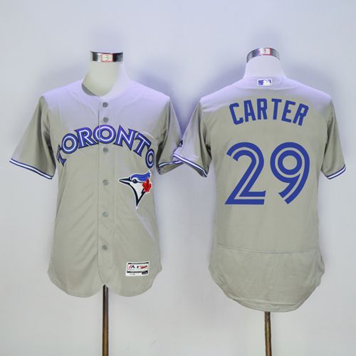 Blue Jays #29 Joe Carter Grey Flexbase Authentic Collection Stitched MLB Jersey