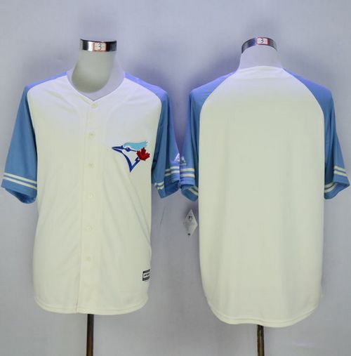 Blue Jays Blank Cream Blue Exclusive New Cool Base Stitched MLB Jersey