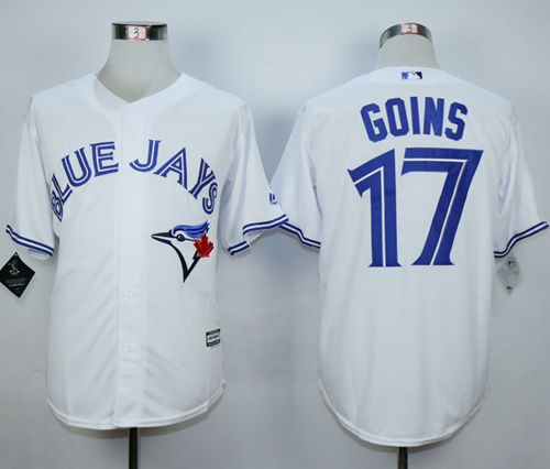 Toronto Blue Jays #17 Ryan Goins White New Cool Base Stitched MLB Jersey