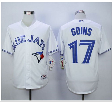 Toronto Blue Jays #17 Ryan Goins White Cool Base Stitched MLB Jersey