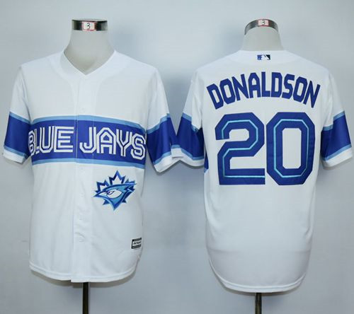 Toronto Blue Jays #20 Josh Donaldson White Exclusive New Cool Base Stitched MLB Jerse