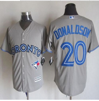 Toronto Blue Jays #20 Josh Donaldson Grey New Cool Base Stitched Baseball Jersey