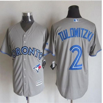 Toronto Blue Jays #2 Troy Tulowitzki Grey New Cool Base Stitched Baseball Jersey