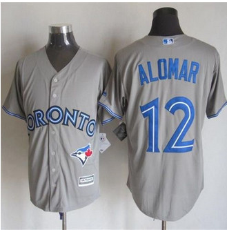 Toronto Blue Jays #12 Roberto Alomar Grey New Cool Base Stitched Baseball Jersey