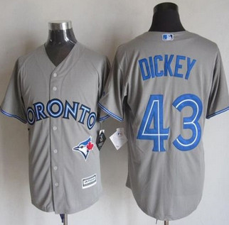 Toronto Blue Jays #43 R.A. Dickey Grey New Cool Base Stitched Baseball Jersey