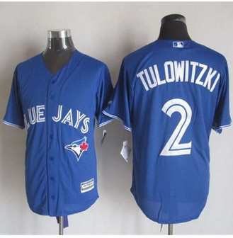 Toronto Blue Jays #2 Troy Tulowitzki Blue New Cool Base Stitched Baseball Jersey