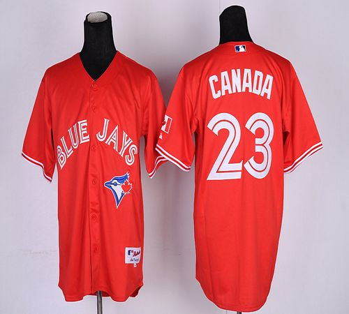 Toronto Blue Jay #23 Canada Day Red Stitched Baseball Jersey