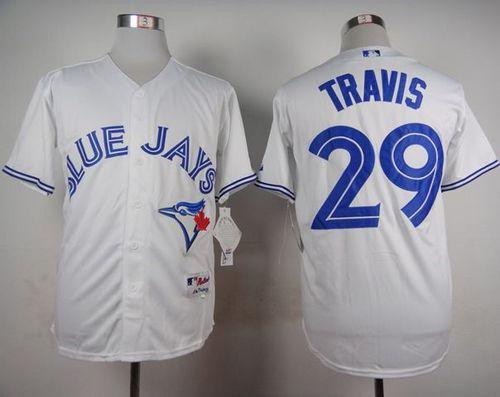 Toronto Blue Jays #29 Devon Travis White Cool Base Stitched Baseball Jersey