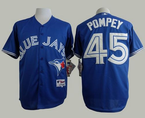 Toronto Blue Jays #45 Dalton Pompey Blue Alternate Cool Base Stitched Baseball Jersey