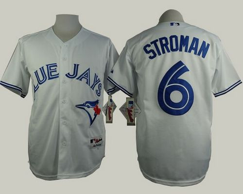 Toronto Blue Jays #6 Marcus Stroman White Cool Base Stitched Baseball Jersey