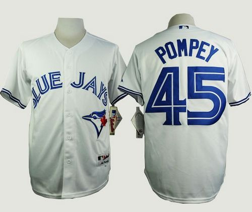 Toronto Blue Jays #45 Dalton Pompey White Cool Base Stitched Baseball Jersey