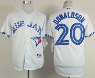 Toronto Blue Jays #20 Josh Donaldson White Home Cool Base Stitched Baseball Jersey