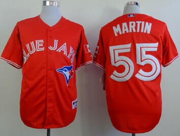 Toronto Blue Jays #55 Russell Martin Red Canada Day Stitched Baseball Jersey