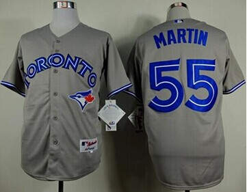 Toronto Blue Jays #55 Russell Martin Grey Stitched Baseball Jersey