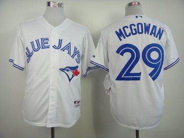 Toronto Blue Jays #29 Dustin McGowan White Stitched Baseball Jersey