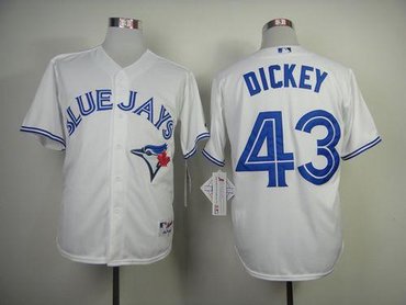 Toronto Blue Jays #43 R.A. Dickey White Home Cool Base 2012 Stitched Baseball Jersey