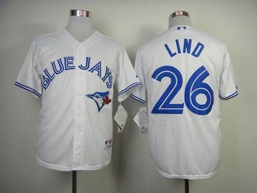 Toronto Blue Jays #26 Adam Lind White Home Cool Base 2012 Stitched Baseball Jersey