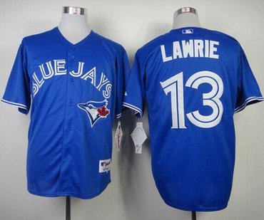 Toronto Blue Jays #13 Brett Lawrie Blue Alternate Stitched Baseball Jersey