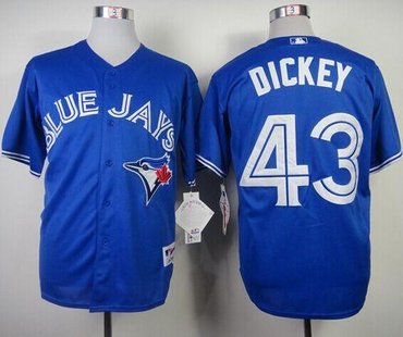 Toronto Blue Jays #43 R.A. Dickey Blue Alternate Stitched Baseball Jersey