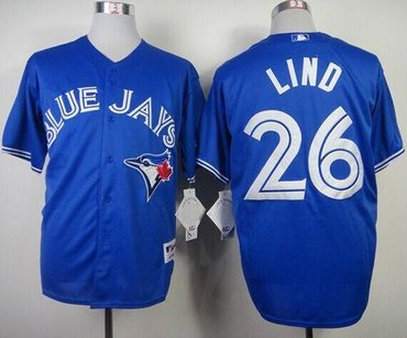 Toronto Blue Jays #26 Adam Lind Blue Alternate Stitched Baseball Jersey