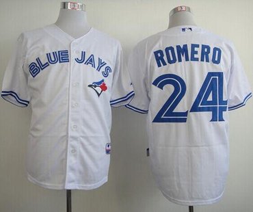 Toronto Blue Jays #24 Ricky Romero White 2012 Home Cool Base Stitched Baseball Jersey