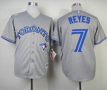 Toronto Blue Jays #7 Jose Reyes Grey Road Cool Base 2012 Stitched Baseball Jersey