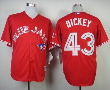 Toronto Blue Jays #43 R.A. Dickey Red Canada Day Baseball Jersey