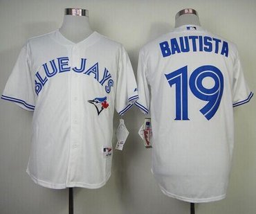 Toronto Blue Jays #19 Jose Bautista White Home Cool Base 2012 Stitched Baseball Jersey