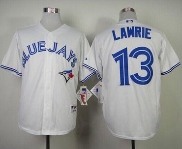 Toronto Blue Jays #13 Brett Lawrie White Home Cool Base 2012 Stitched Baseball Jersey