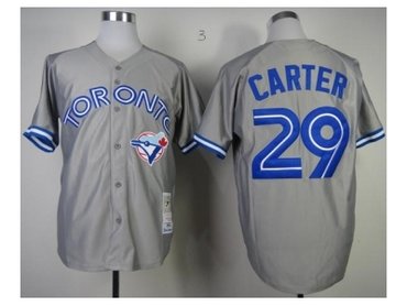 mlb jerseys toronto blue jays #29 carter grey[1992]