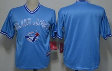 Toronto Blue Jays Blank Blue Throwback M&N MLB Jerseys