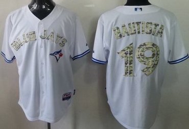 Toronto Blue Jays 19 Jose Bautista White 2013 USMC Cool Base Camo Number Jerseys