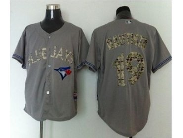 mlb jerseys toronto blue jays #19 bautista grey(number camo)