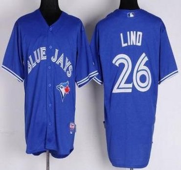 Toronto Blue Jays 26# Adam Lind Blue Cool Base MLB Jerseys