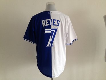 mlb jerseys toronto blue jays #7 reyes blue-white(split)